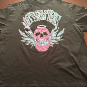 PUMA Melo Reflections Men's Basketball Black Tee Shirt Large Lamelo Ball NEW